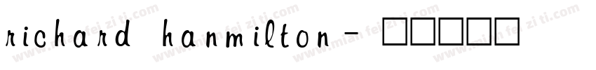 richard hanmilton字体转换